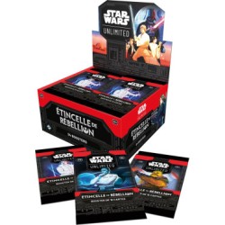 Star Wars Unlimited Etincelles de Rébellion Boite de 24 Boosters + Pack de démarrage pour 2 joueurs